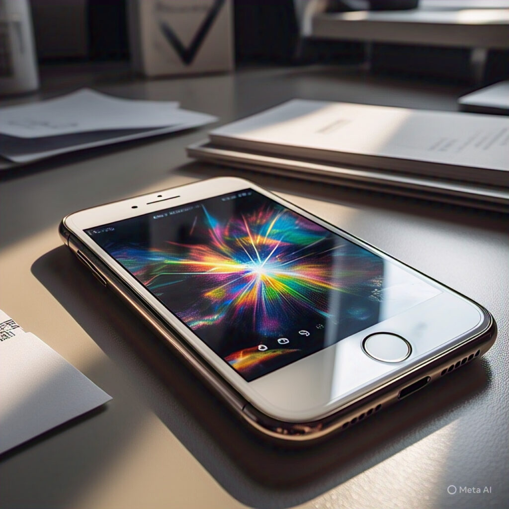 iPhone 17 Pro display with screen glare in direct sunlight