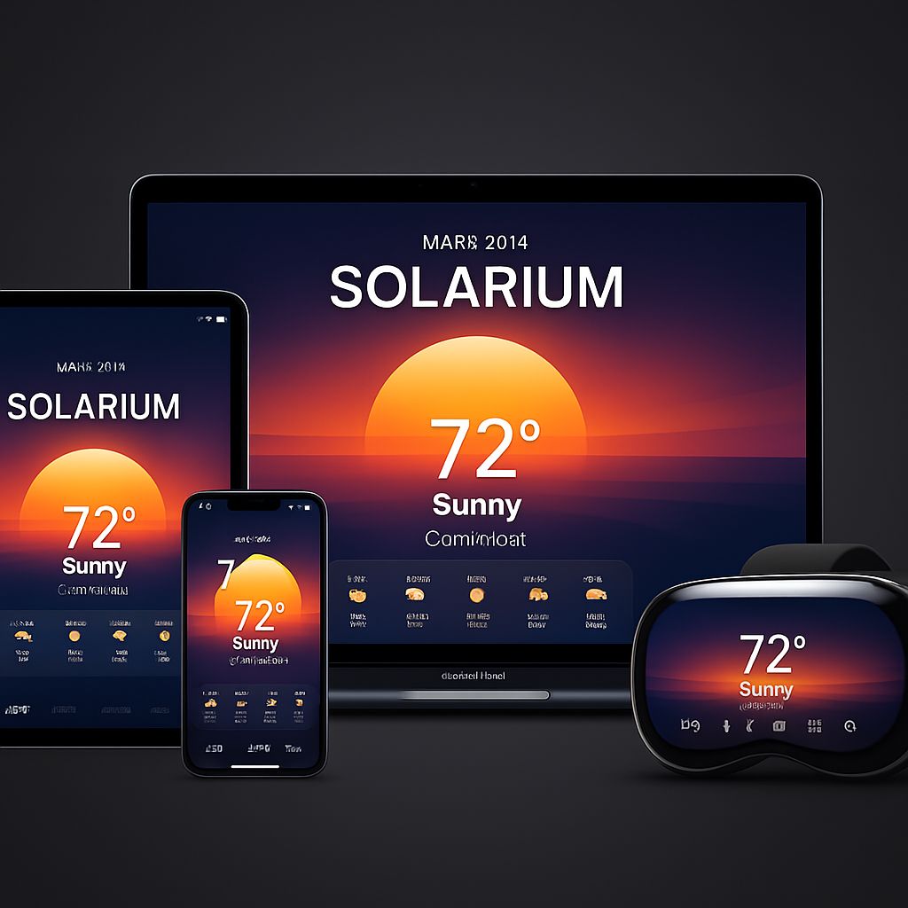 Apple WWDC 2025 Solarium Redesign mockup across devices
