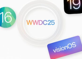 Apple WWDC 2025 Solarium Redesign showcasing unified visionOS-inspired interface across iPhone, Mac, iPad, Apple Watch, and Apple TV