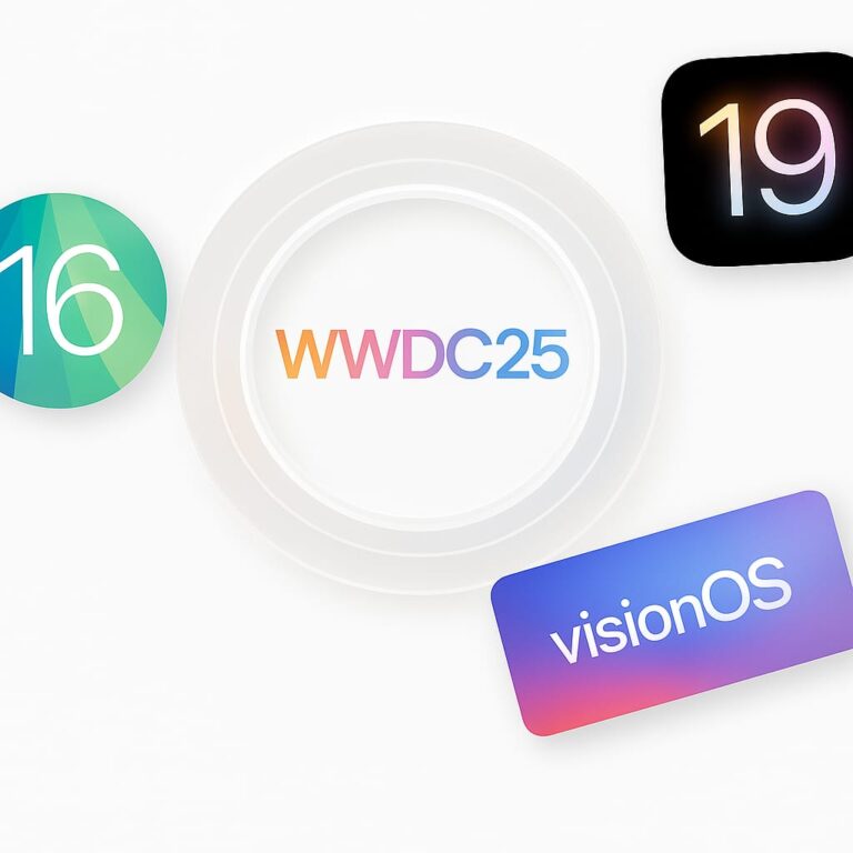 Apple WWDC 2025 Solarium Redesign showcasing unified visionOS-inspired interface across iPhone, Mac, iPad, Apple Watch, and Apple TV