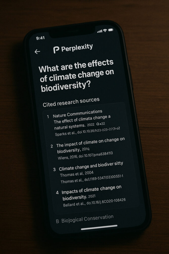 Free AI tools for students – Perplexity AI for academic research