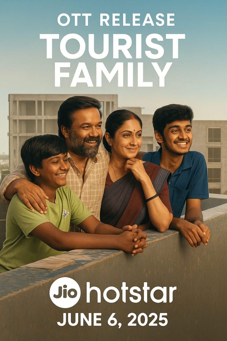 Poster of Tourist Family OTT Release 2025 streaming now on JioCinema – a heartwarming Tamil family drama