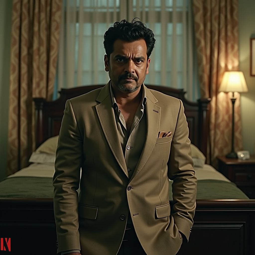 Scene from Manoj Bajpayee's crime thriller 2025, Netflix