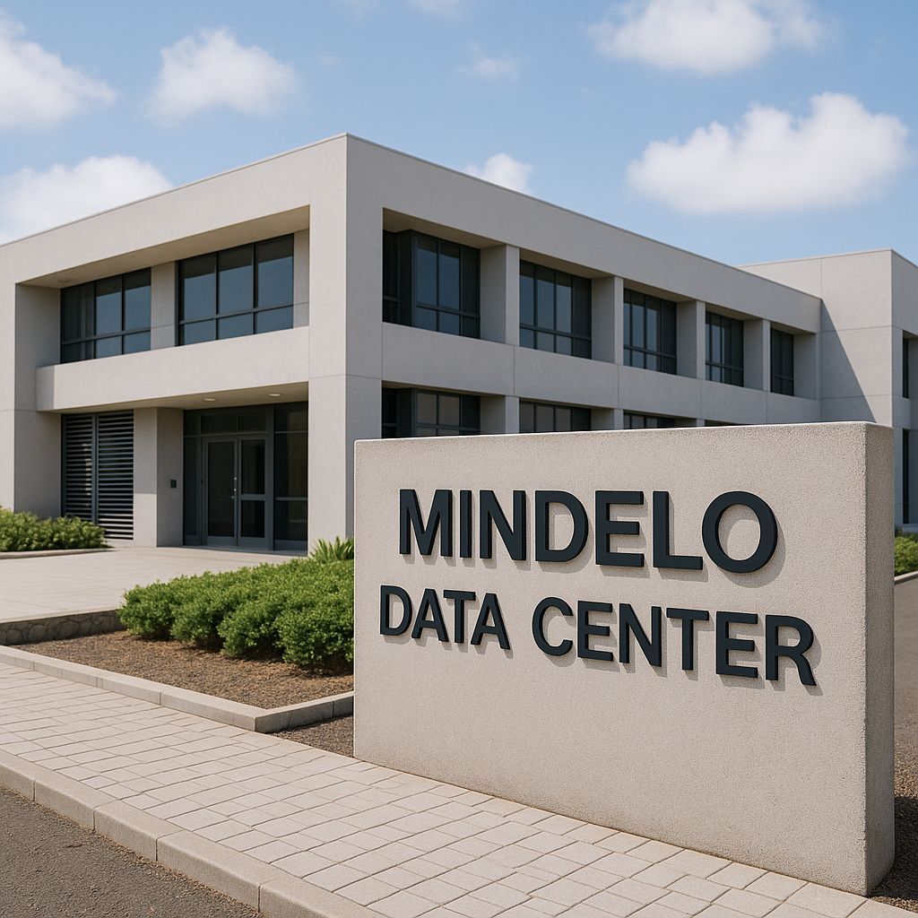 Mindelo campus of Cabo Verde Technology Park with a focus on its advanced data center and innovative architecture