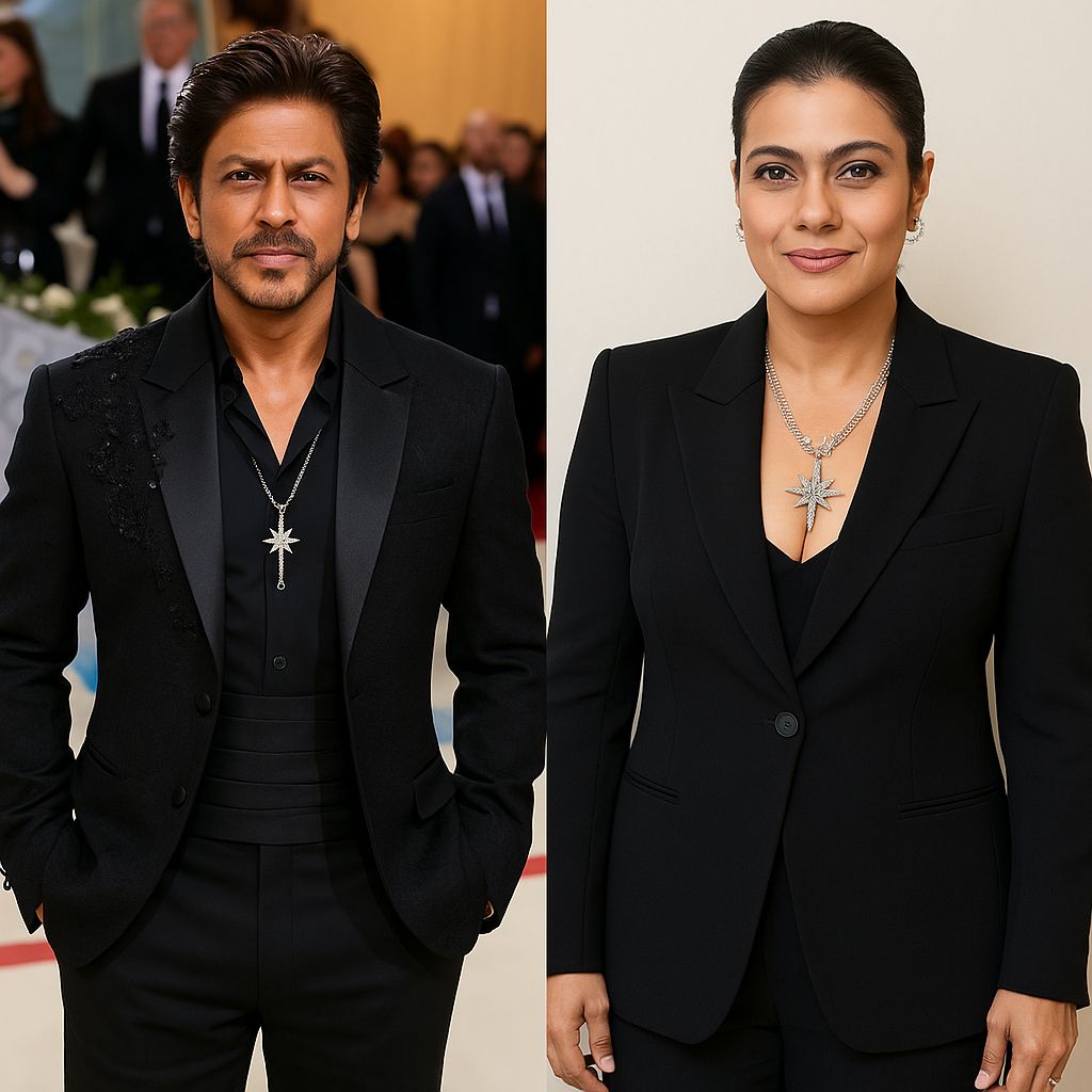Kajol and Shah Rukh Khan Met Gala Look comparison – black outfit tribute