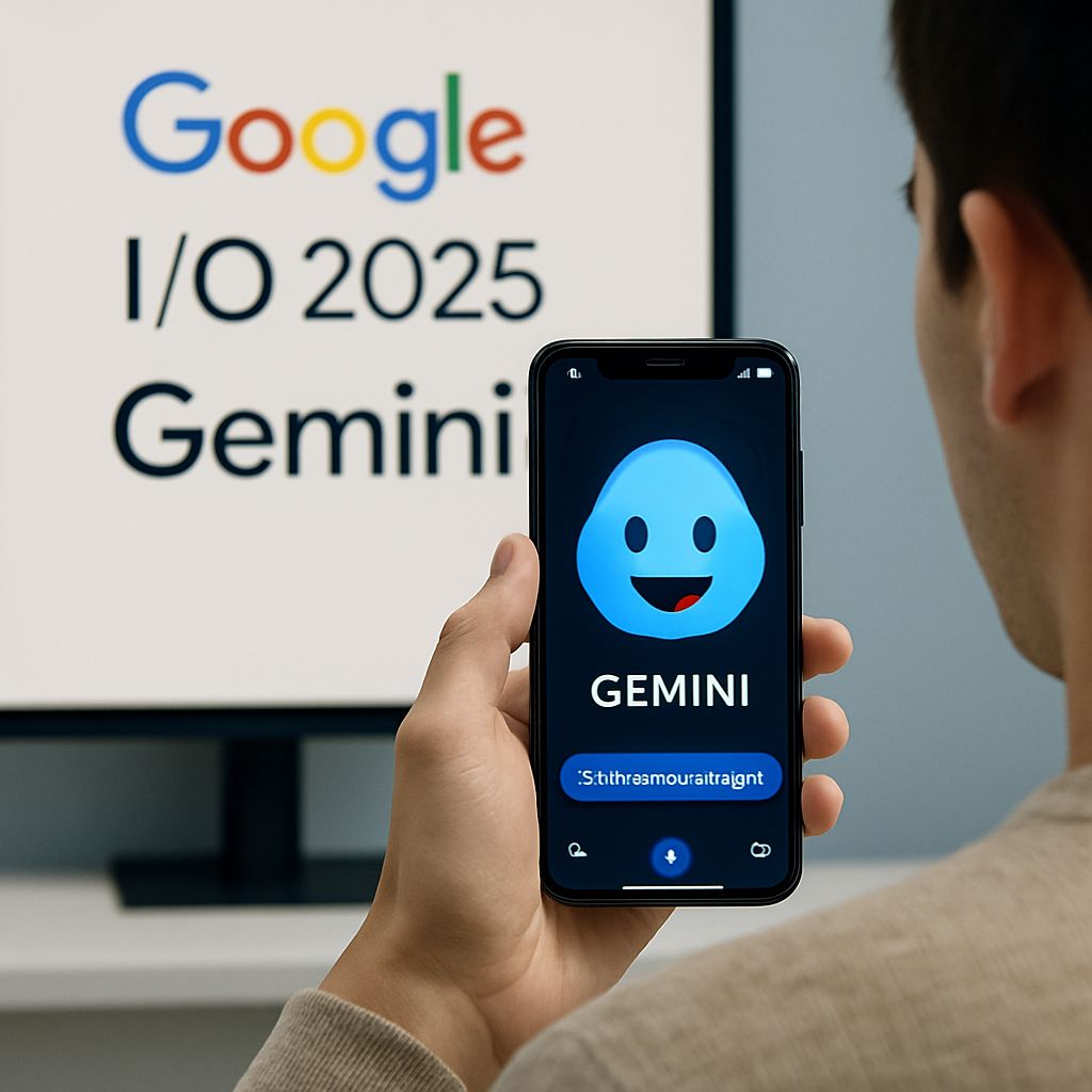 User interacting with Google I/O 2025 Gemini AI feature