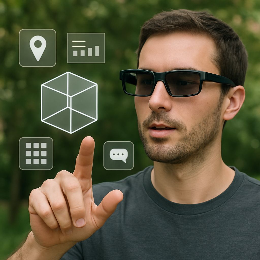 User using Google I/O 2025 Project Astra smart glasses