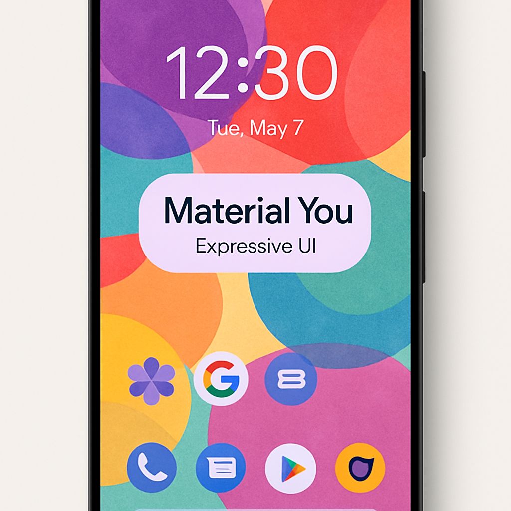 Android 16 Material 3 UI showcasing customization features