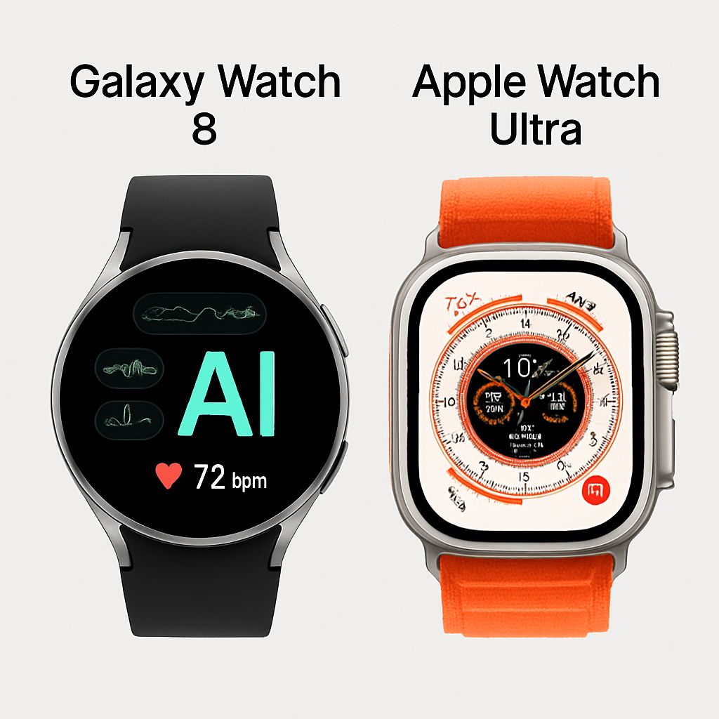 Samsung Galaxy Watch 8 Leak vs Apple Watch Ultra comparison