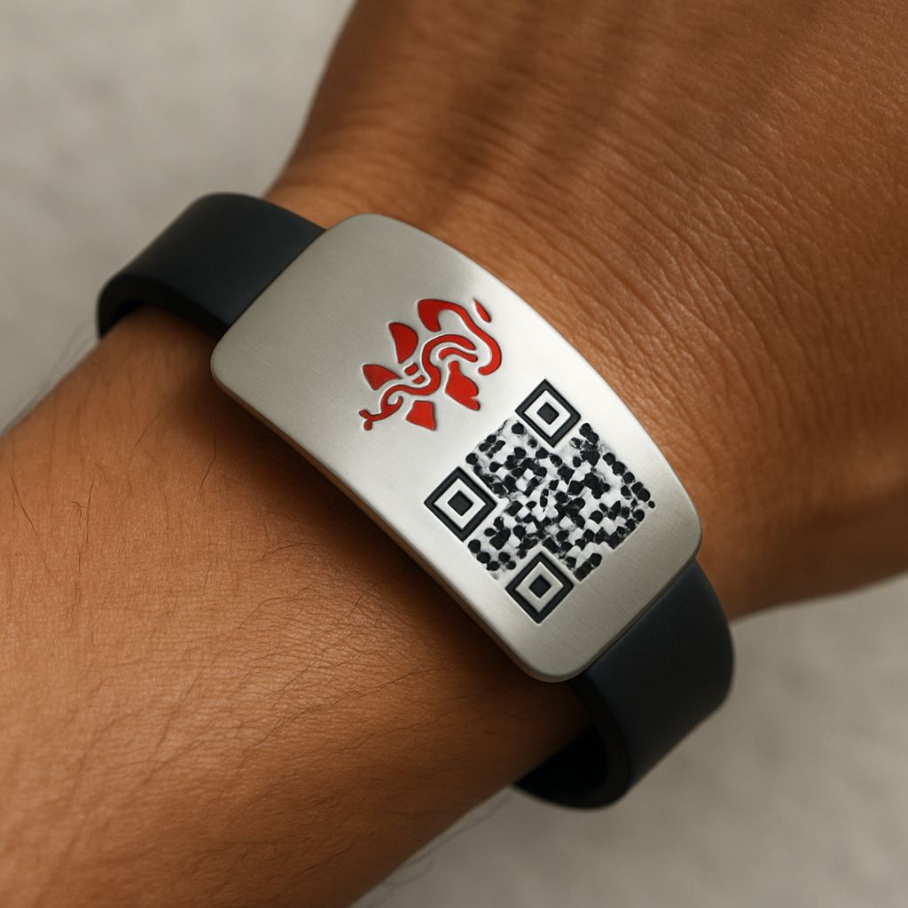 MedicAlert bracelet enabling 911 access to emergency medical records