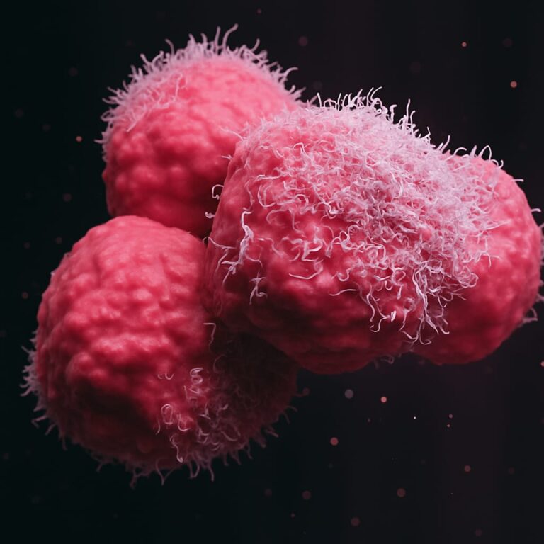 Illustration of the SOX9 gene’s role in colorectal cancer progression, highlighting its impact on tumor growth, epithelial-mesenchymal transition (EMT), and treatment resistance.