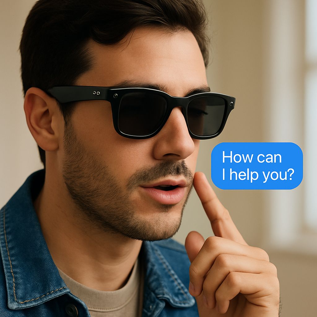 Meta smart glasses demonstrating voice-powered open-source AI interface