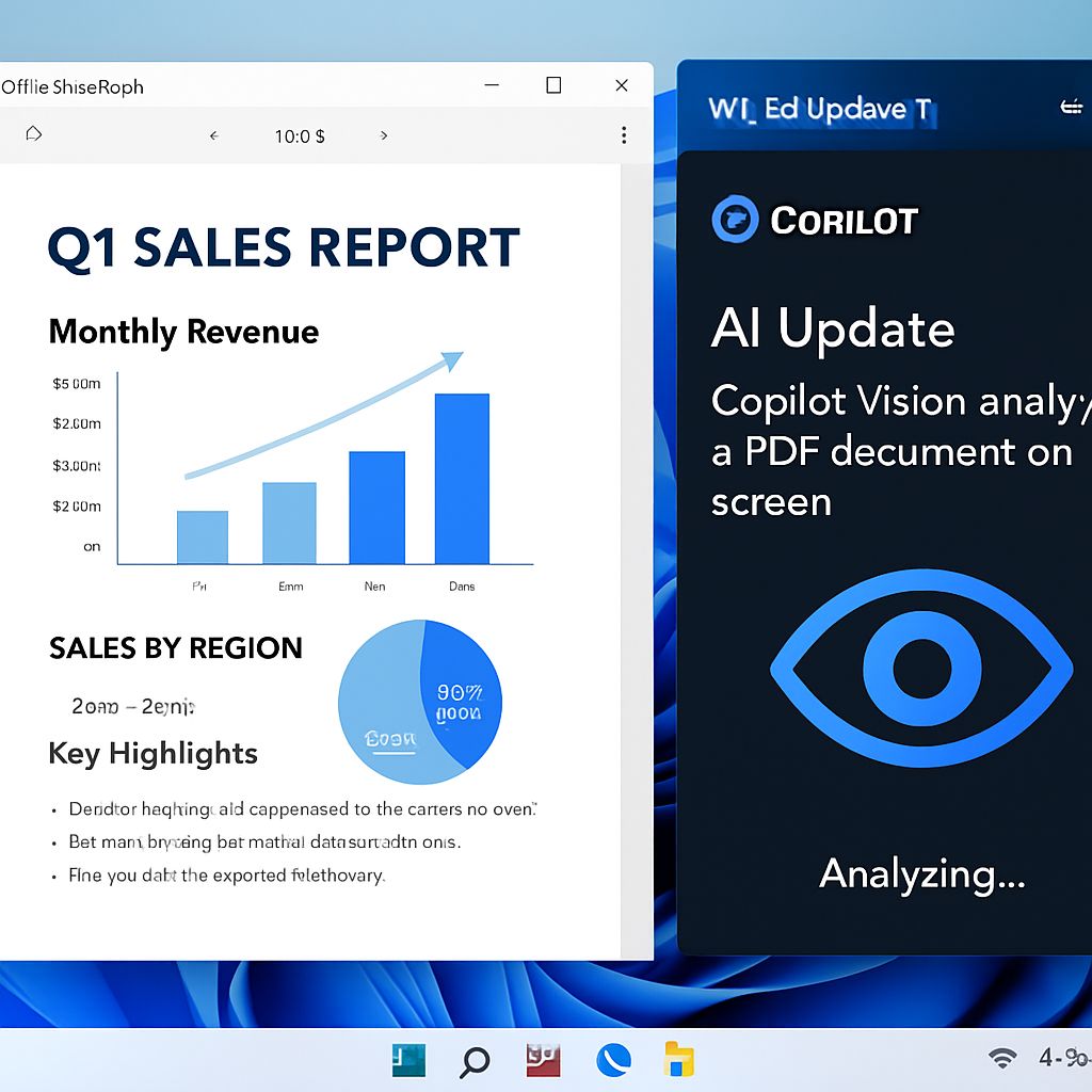 Screenshot of Copilot Vision analyzing a PDF