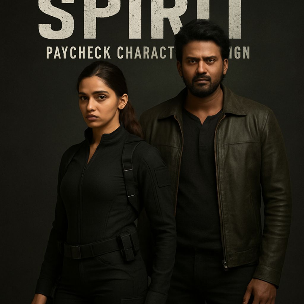 Deepika Padukone Spirit Paycheck character design alongside Prabhas