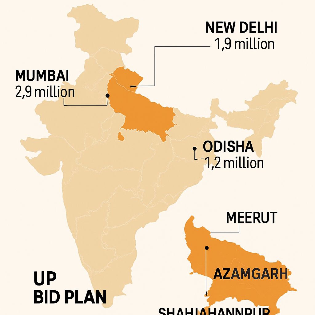 Infographic showing Tata Power’s discom operations & UP bid plan