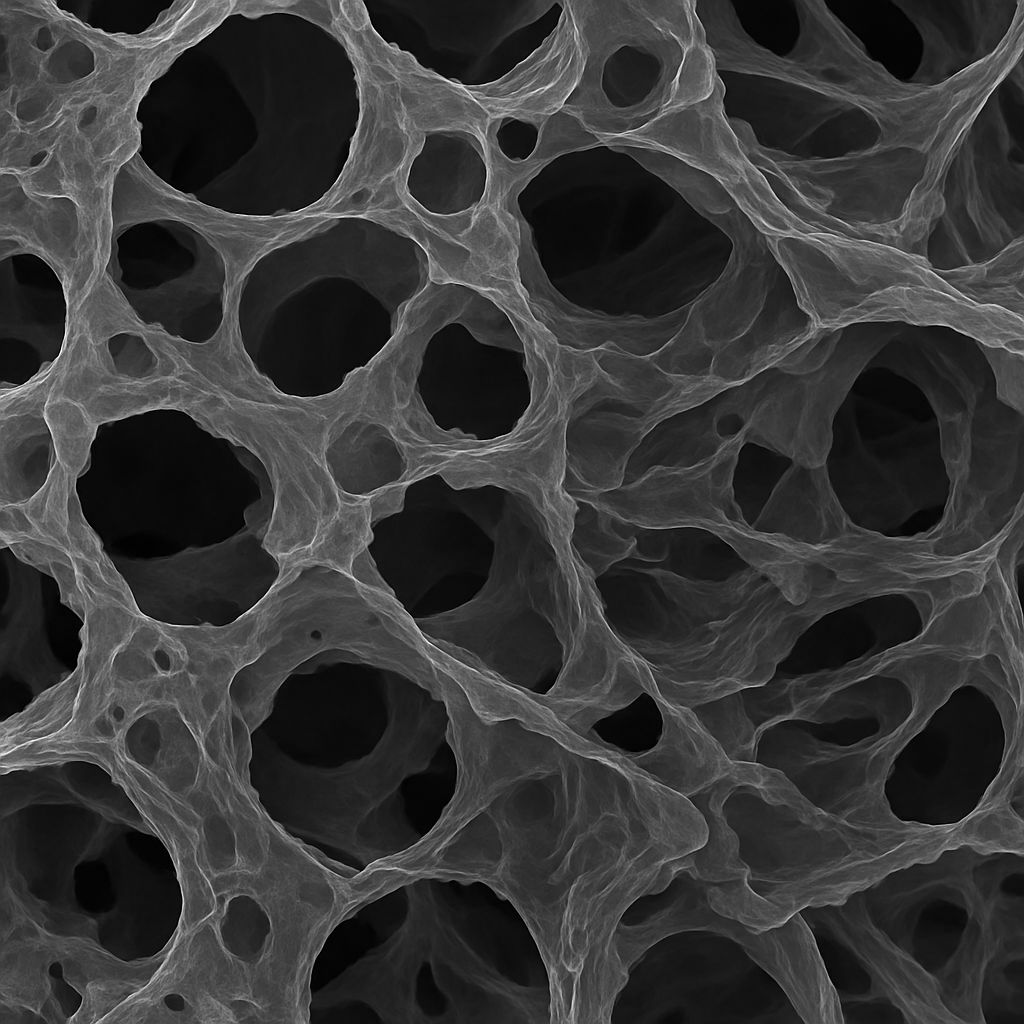 Microscopic view of graphene-modified silica aerogels used in IIT Madras wastewater treatment technology