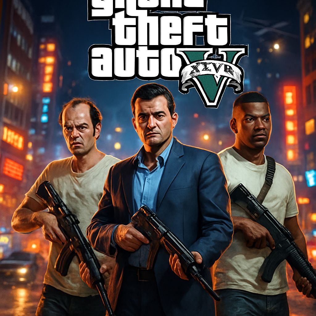 Grand Theft Auto V characters representing the popular Rockstar Games best game choice