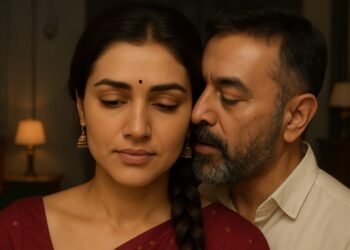 Trisha Krishnan Kamal Haasan Thug Life movie still highlighting their on-screen chemistry amid age gap controversy