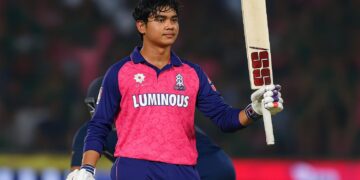 Vaibhav Suryavanshi scoring a century in IPL 2025 – India's teenage cricket sensation and future T20 star