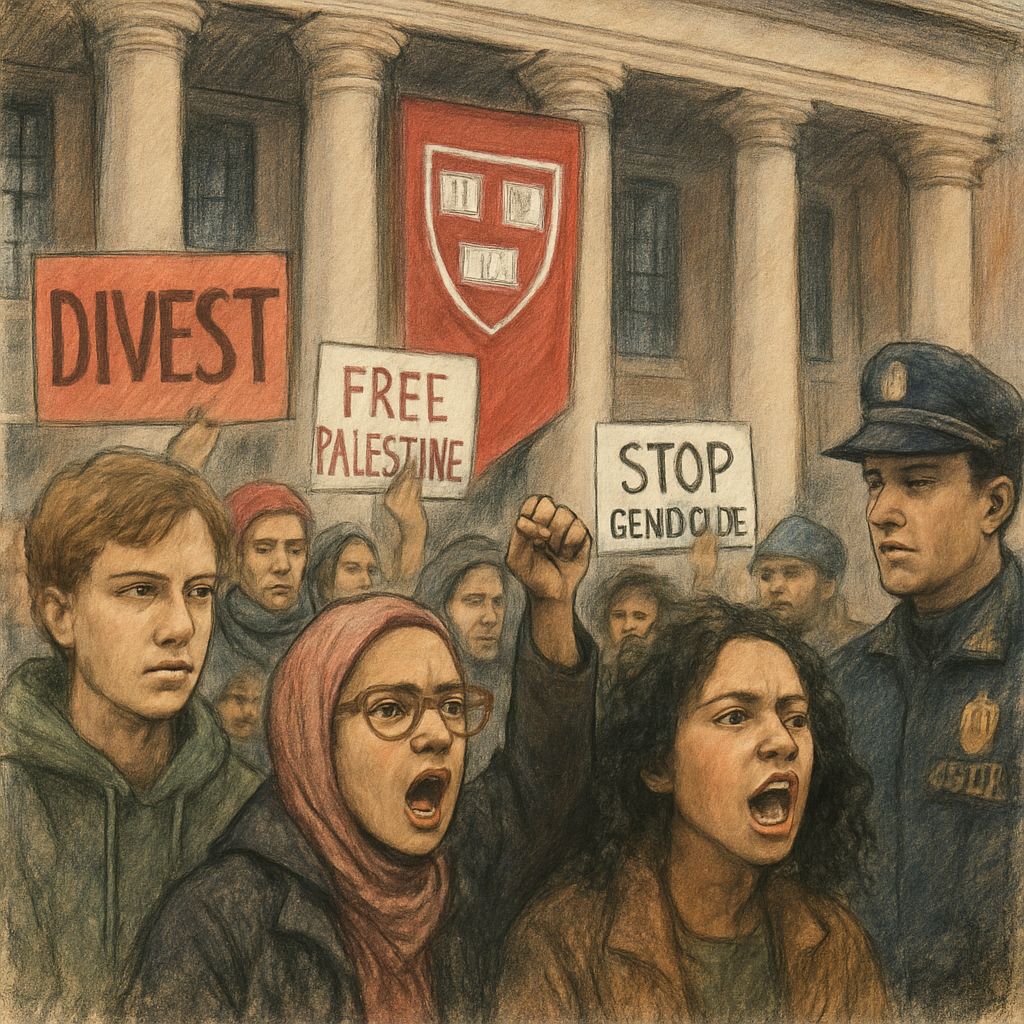 Harvard SEVP lawsuit international students."Harvard SEVP lawsuit courtroom hearing image"