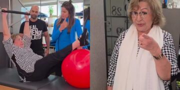 Helen Pilates 85 – Helen showcasing strength and grace at age 85