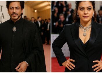 Kajol recreates Shah Rukh Khan Met Gala Look 2025 as a fun tribute to their friendship and Bollywood legacy.