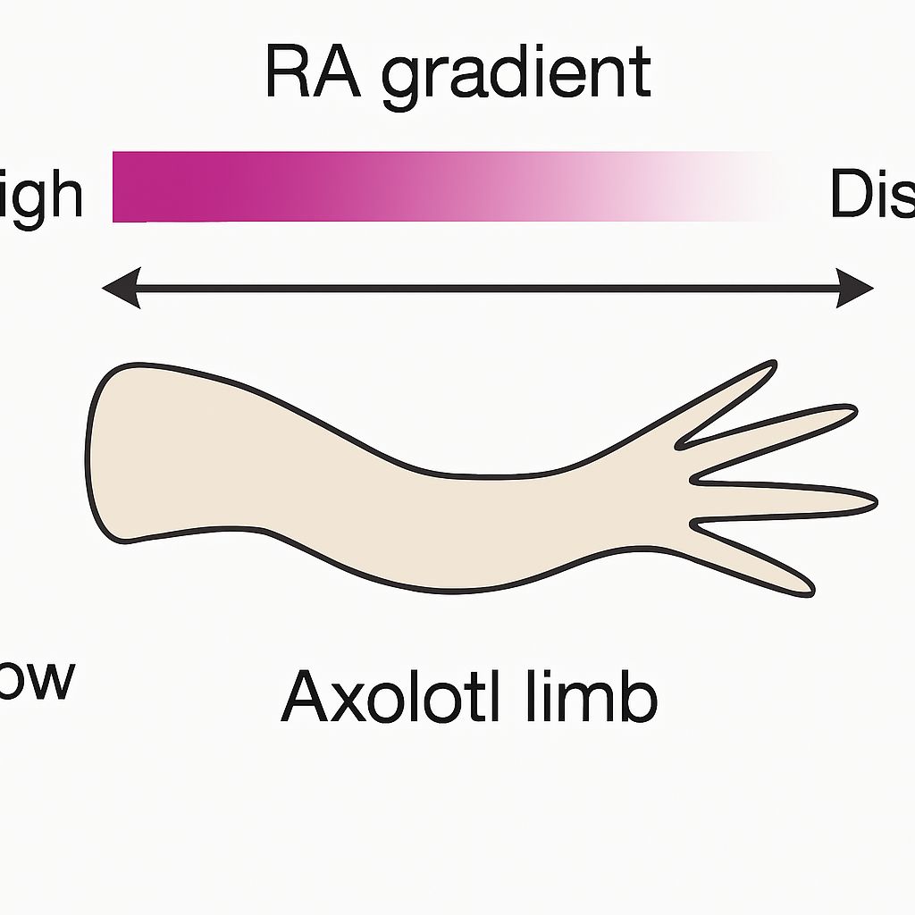 Retinoic acid gradient in the axolotl arm during regeneration