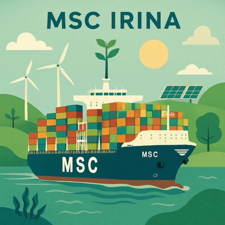 MSC IRINA green tech docking at eco‑friendly Vizhinjam Port