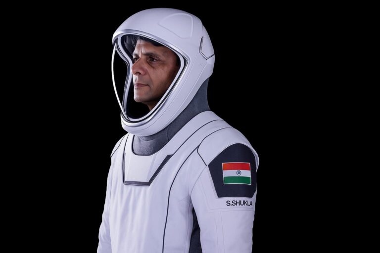 Shubhanshu Shukla aboard the ISS during Axiom-4 mission, conducting Indian space experiments, representing India’s human spaceflight journey