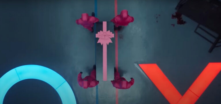 Gi-hun stands face-to-face with the Front Man in a dark, intense showdown from Squid Game Season 3 trailer – symbolizing the final battle and emotional climax of the series.