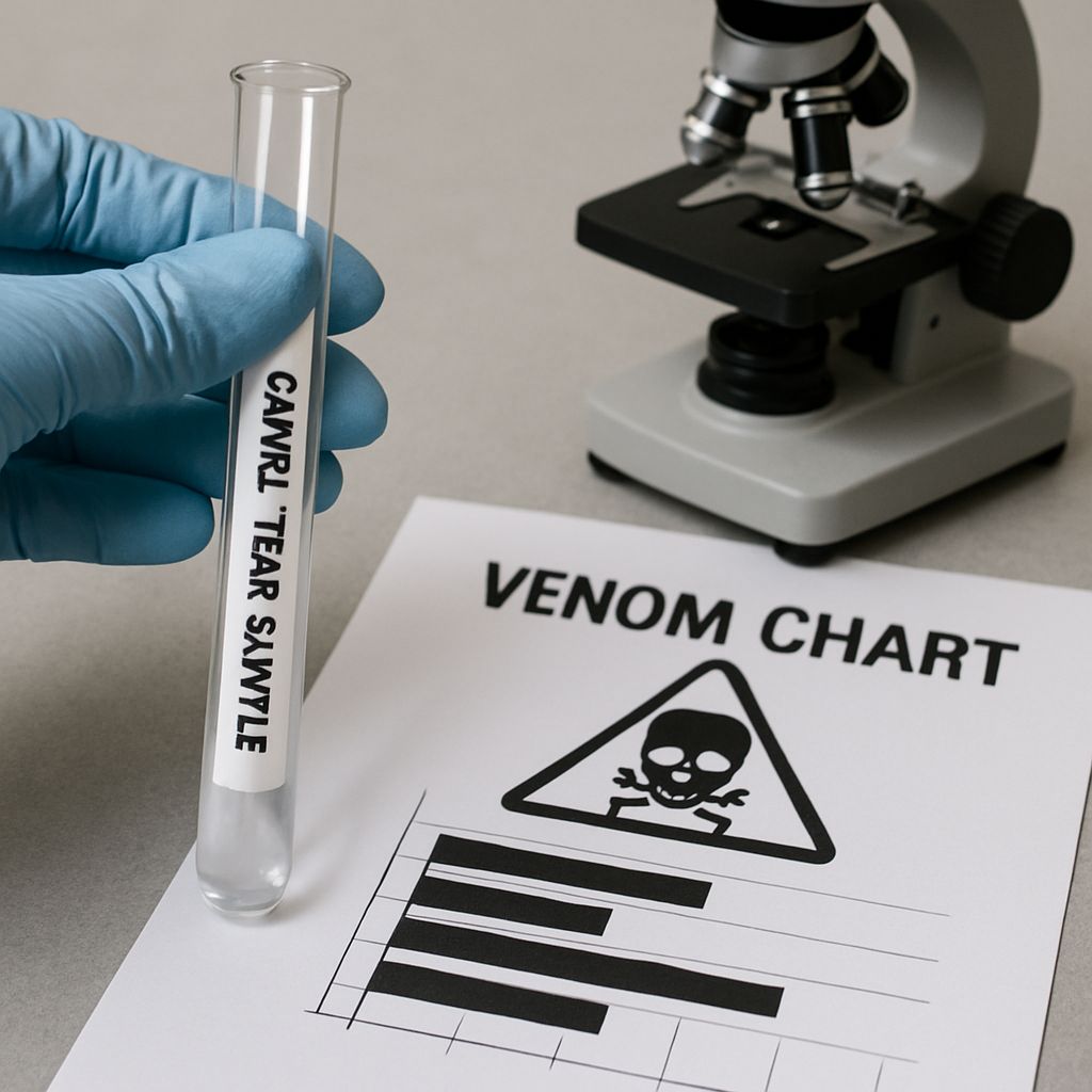 camel tears, snake venom lab test analysis
