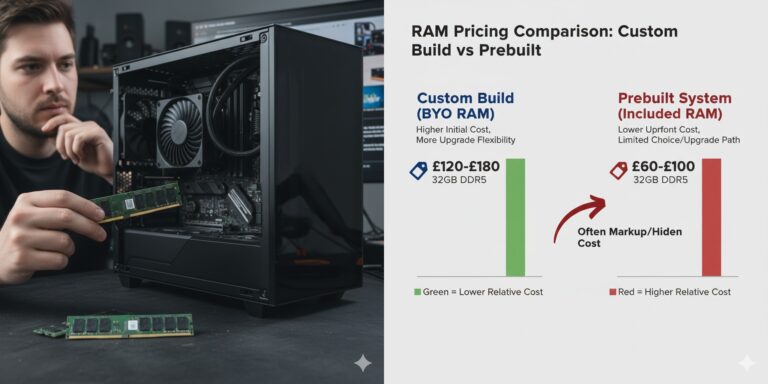 Reusing old RAM sticks for a new custom PC build, showcasing sustainable tech practices.