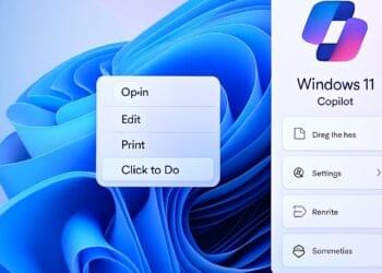 Windows 11 AI Update showcasing Copilot features, smart text actions, and the new AI-powered Settings assistant on desktop