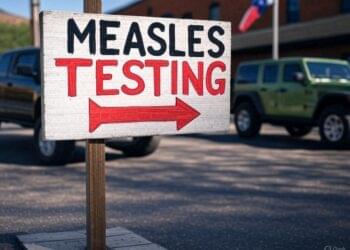 Measles Outbreak 2025 – U.S. map showing 11 states affected by the outbreak