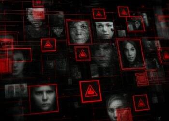 Illustration of a Fake AI Jobseeker using deepfake technology during a virtual interview in 2025