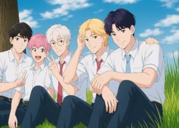 PLAVE virtual K-pop group members standing on a digital concert stage, representing their legal victory in the PLAVE defamation case