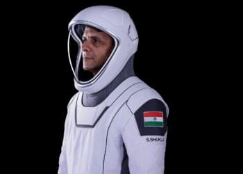 Shubhanshu Shukla aboard the ISS during Axiom-4 mission, conducting Indian space experiments, representing India’s human spaceflight journey
